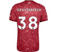 adidas Liverpool Thuis Shirt Gravenberch 38 Rouge/Blanc XS