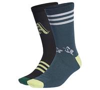 adidas, Logo Brand Love, Chaussettes (3 Paires), Nuit Collégial Vert/Noir/Arctique, S, Unisexe-Adulte
