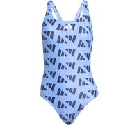 Adidas Logo Graphic V-Back Swimsuit Fusion Bleue 10 (S) Female
