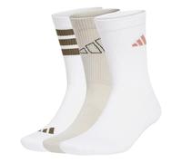 adidas Logo Socks 3 Pairs Chaussettes, Blanc/Blanc/WONALU, XS Mixte