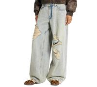 Adidas - Loose Denim Distressed Pants - Femme - Sport - Bleu - Taille: W25 L32