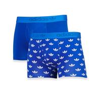 adidas - Lot de 2 Boxers Homme Confort Coton Print Taille : 2/S - Couleur : Bleu-Print
