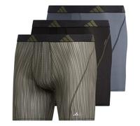 adidas Lot de 3 boxers en maille pour homme, Performance Wave Silver Pebble-Shadow Olive/noir/gris Onix, XX-Large