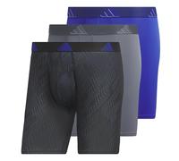 Adidas Lot de 3 Boxers en Microfibre pour Homme Coupe athlétique, Ghost Black-Onix/Gris Onix/Semi Lucid Blue, XL