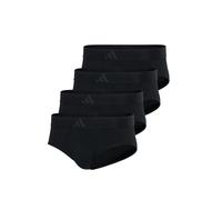 adidas Lot de 4 slips Active Flex Cotton 3 Stripes - Respirants, extensibles dans les 4 directions, évacuant l'humidité, 001 - Noir, XL