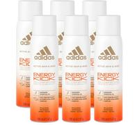 adidas Lot de 6 déodorants compressés 24H 100 ml - Energy Kick (mandarine)