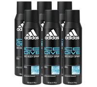 adidas Lot de 6 déodorants en spray Parfum frais et aquatique 48H 150 ml