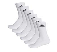 adidas Lot de 6 paires de chaussettes unisexes à 3 bandes, Blanc., 49-51