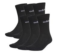 adidas Lot de 6 paires de chaussettes unisexes à 3 bandes, Noir2, 37-39