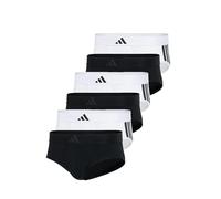 adidas Lot de 6 slips Active Flex Cotton 3 Stripes | Slip sportif pour homme avec design à 3 bandes | Respirant, évacuant l'humidité et séchage rapide, Blanc/noir, M