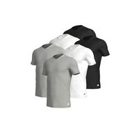 adidas Lot de 6 t-shirts à col en V pour homme - En coton durable