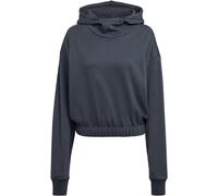 Adidas Lounge Cropped Hoodie Womens Carbone 0-2 (2XS) Female