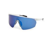 Adidas Lunettes de sport SP0075 blanches verres miroir bleus