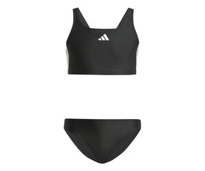 adidas Mädchen 3-Stripes V-Back Bikini, Black/White, 5-6 Years