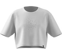 adidas Mädchen Everyday Glam Cropped Graphic T-Shirt Junior, White, 9-10 Years