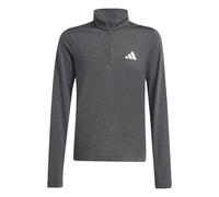 adidas Mädchen Goto PZ 1/4 Zip Longsleeve Tee, Black/Grey Three/White, 9-10 Years