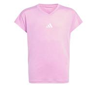 adidas Mädchen Goto PZ V Neck T-Shirt, White/St Tropic Bloom/White, 13-14 Years