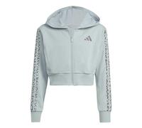 adidas Mädchen Seasonals Animal Full Zip Hoodie, Wonder Sage/Aurora Onix, 13-14 Years