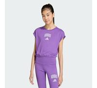 adidas Mädchen Seasonals Collegiate Typography T-Shirt, Active Purple/Crystal Sky, 9-10 Years