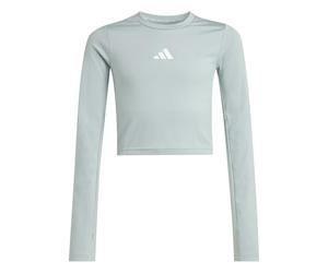 adidas Mädchen Techfit Longsleeve Tee, Wonder Sage/White, 14-15 Years
