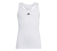 Adidas Mädchen Techfit Tank, White/Black, 7-8 Years