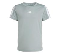 adidas - Kid's Training Essential 3 Stripes Tee - T-shirt - 152 - wonder sage / white