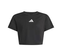 adidas Mädchen Train Essentials Seasonal Print T-Shirt, Black/Silver met., 7-8 Years