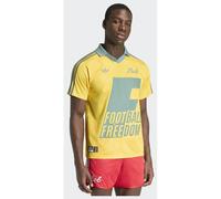 ADIDAS PERFORMANCE Maillot 'Bob Marley' bleu-gris / jaune, Taille M