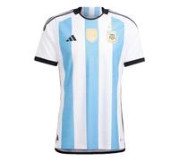 adidas Maillot de football pour homme Argentine 2022 3 étoiles authentique - Célébrez le numéro trois et habillez-vous comme un champion du monde, Blanc/bleu clair, XL