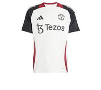 adidas Maillot d'entraînement Manchester United 2024 2025 pour homme, Blanc cassé/noir, L