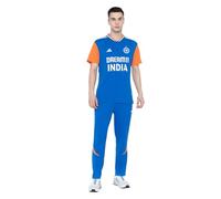 adidas Maillot officiel de la Coupe du monde 2024 de l'Inde T20, Bleu foncé/Trueorang, M