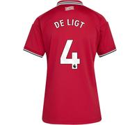 adidas Man. United Thuis Shirt De Ligt 4 Dames Rouge/Blanc M