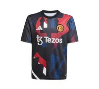 adidas Manchester United 24/25 T-Shirt pré-Match en Jersey pour Enfant, Noir/boué/Blanc/técobu, 11-12 Years