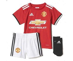 Adidas Manchester United AZ7577 Mini kit d'équipement à Domicile pour Enfant Manchester United Reared/Blanc/Noir Taille 80