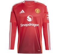 Adidas Manchester United Home Long Sleeve Shirt 2024 2025 Adults Rouge 2XL Male