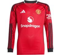 Adidas Manchester United Long Sleeve Home Shirt 2025 2026 Juniors Rouge 7-8 ans Male