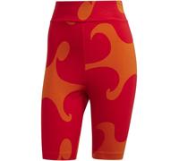 Adidas Marimekko Rib Short Knee Length Leggings Womens Collegiate Oran 6 (XXS) Female
