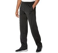 adidas Men's Big & Tall Essentials Warm-Up Open Hem 3-Stripes Tracksuit Bottoms, Black/Black, 4X-Large/Tall