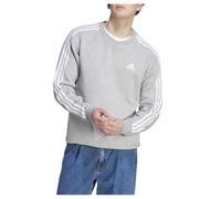 adidas Essentials Sweat-shirt en polaire 3 bandes pour homme, Gris chiné moyen., 4XL