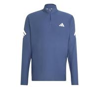 Adidas T-shirt de running AD365 Running Iconic demi-zip Tech Indigo/White XXL