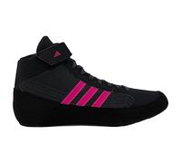 Adidas Men's HVC Wrestling Shoes, Black/Charcoal/Hot Pink, 12