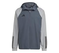 adidas Mens Jacket Tiro 23 Competition All-Weather Jacket, Team Onix/Team Light Grey, HU1320, M