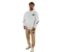 adidas Men's Nouvelle Veste de survêtement à Capuche entièrement zippée Z.N.E., White, L