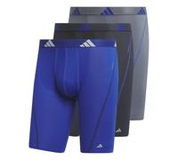adidas Men's Performance Mesh Long Boxer Brief Underwear (3-Pack), for Active Sport and All Day Comfort, Team Royal Blue/Legend Ink Blue/Onix Grey, Large