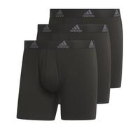 adidas Men's Performance Stretch Cotton Boxer Brief Underwear (3-Pack) Designed for Active Comfort and All Day Wear, Black/Onix Grey, 4X-Large Big Tall