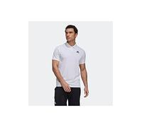 adidas Mens Polo Shirt (Short Sleeve) Club Tennis Piqué Polo Shirt, White/Black, HB8036, Size S