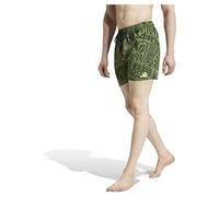 adidas Men's Short de Natation 3 Bandes 5 Pouces x Farm Rio, Crew Green/Black/Semi Spark, M
