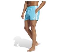 adidas Men's Short de Natation à 3 Bandes 20,3 cm, Lucid Cyan/White, L