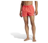 adidas Men's Short de Natation à 3 Bandes 20,3 cm, Semi Lucid Red/White, L