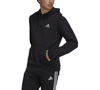 adidas Men's Standard Essentials Fleece Hoodie, Black/White, XX-Large